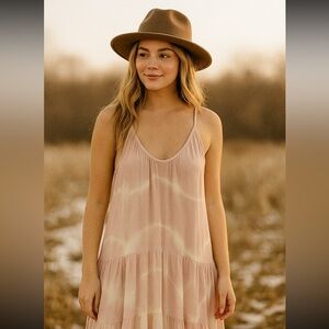 Raviya pink tie dye summer dress size Medium